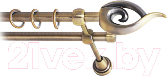 Изображение товара Карниз для штор Lm Decor Наутилус 012 2р гладкий (антик, 1.8м)
