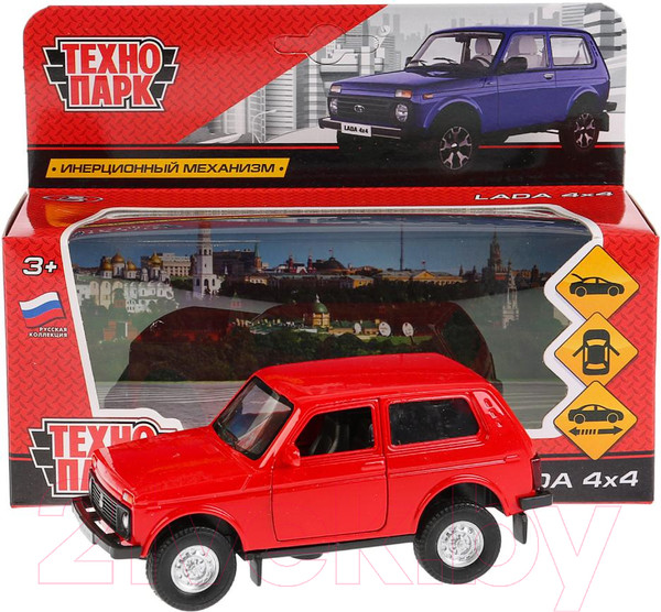 Изображение товара Автомобиль игрушечный Технопарк Lada 4x4 / LADA4X4-RD (красный)