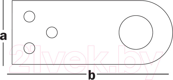 Изображение товара Проушина для замка ЕКТ 70x30x2.0 прямая / V020400 (200шт)