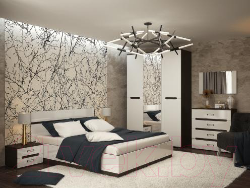 Изображение товара Комод Горизонт Мебель Вегас (венге/белый глянец)