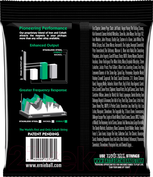 Изображение товара Струны для электрогитары Ernie Ball 2726