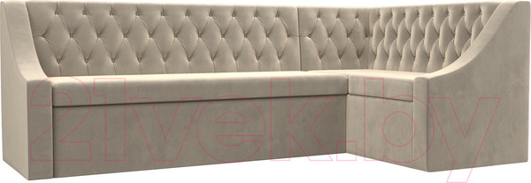 Изображение товара Уголок кухонный мягкий Лига Диванов Мерлин 210 правый / 100450 (микровельвет, бежевый)