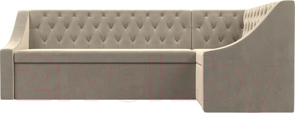 Изображение товара Уголок кухонный мягкий Лига Диванов Мерлин 210 правый / 100450 (микровельвет, бежевый)