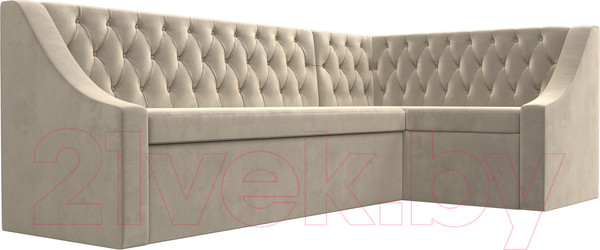 Изображение товара Уголок кухонный мягкий Лига Диванов Мерлин 210 правый / 100450 (микровельвет, бежевый)