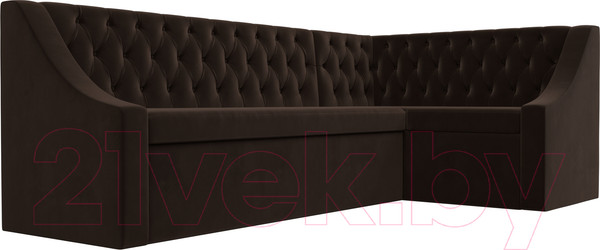 Изображение товара Уголок кухонный мягкий Лига Диванов Мерлин 210 правый / 100452 (микровельвет, коричневый)