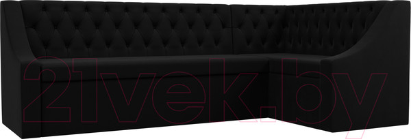 Изображение товара Уголок кухонный мягкий Лига Диванов Мерлин 210 правый / 100454 (микровельвет, черный)