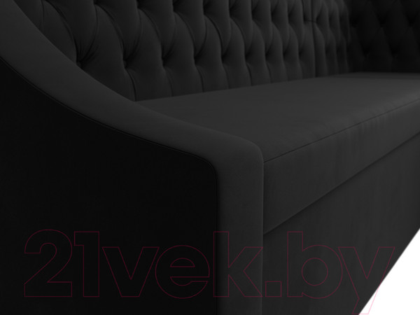 Изображение товара Уголок кухонный мягкий Лига Диванов Мерлин 210 правый / 100454 (микровельвет, черный)