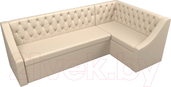 Изображение товара Уголок кухонный мягкий Лига Диванов Мерлин 210 правый / 100458 (экокожа, бежевый)