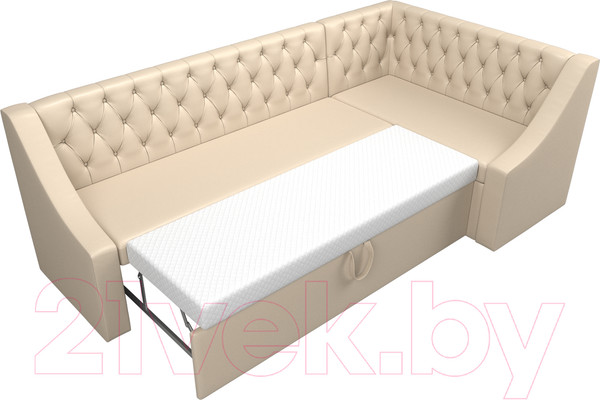 Изображение товара Уголок кухонный мягкий Лига Диванов Мерлин 210 правый / 100458 (экокожа, бежевый)