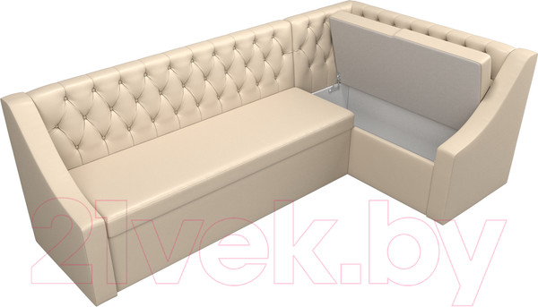 Изображение товара Уголок кухонный мягкий Лига Диванов Мерлин 210 правый / 100458 (экокожа, бежевый)