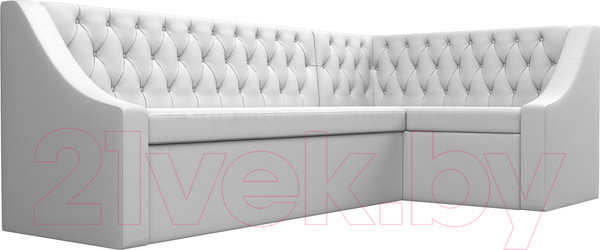 Изображение товара Уголок кухонный мягкий Лига Диванов Мерлин 210 правый / 100459 (экокожа, белый)