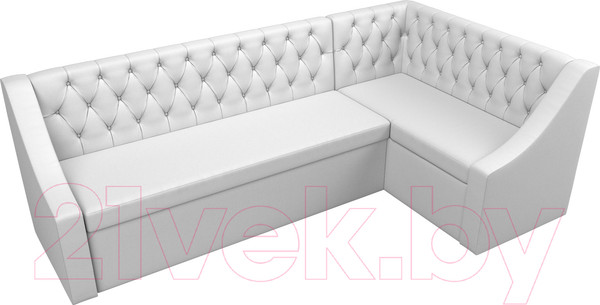 Изображение товара Уголок кухонный мягкий Лига Диванов Мерлин 210 правый / 100459 (экокожа, белый)