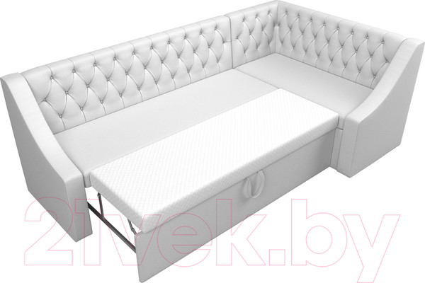 Изображение товара Уголок кухонный мягкий Лига Диванов Мерлин 210 правый / 100459 (экокожа, белый)