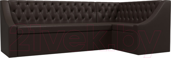 Изображение товара Уголок кухонный мягкий Лига Диванов Мерлин 210 правый / 100460 (экокожа, коричневый)