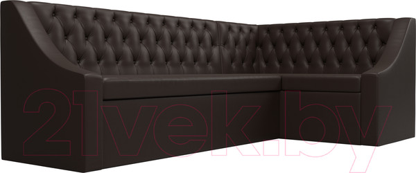 Изображение товара Уголок кухонный мягкий Лига Диванов Мерлин 210 правый / 100460 (экокожа, коричневый)