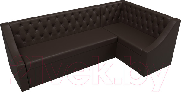 Изображение товара Уголок кухонный мягкий Лига Диванов Мерлин 210 правый / 100460 (экокожа, коричневый)