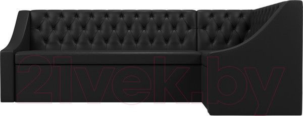 Изображение товара Уголок кухонный мягкий Лига Диванов Мерлин 210 правый / 100461 (экокожа, черный)