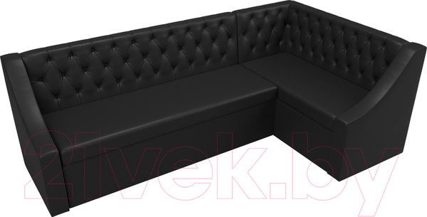 Изображение товара Уголок кухонный мягкий Лига Диванов Мерлин 210 правый / 100461 (экокожа, черный)