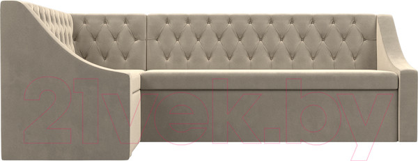 Изображение товара Уголок кухонный мягкий Лига Диванов Мерлин 210 левый / 100450 (микровельвет, бежевый)