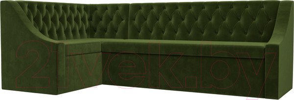 Изображение товара Уголок кухонный мягкий Лига Диванов Мерлин 210 левый / 100451 (микровельвет, зеленый)