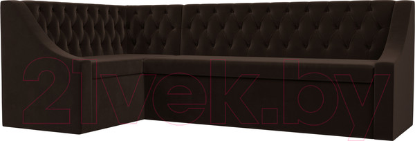 Изображение товара Уголок кухонный мягкий Лига Диванов Мерлин 210 левый / 100452 (микровельвет, коричневый)