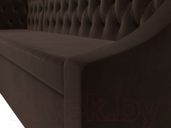 Изображение товара Уголок кухонный мягкий Лига Диванов Мерлин 210 левый / 100452 (микровельвет, коричневый)