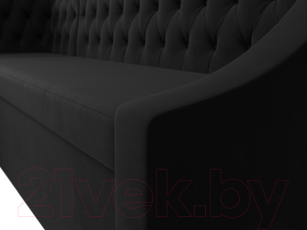 Изображение товара Уголок кухонный мягкий Лига Диванов Мерлин 210 левый / 100454 (микровельвет, черный)