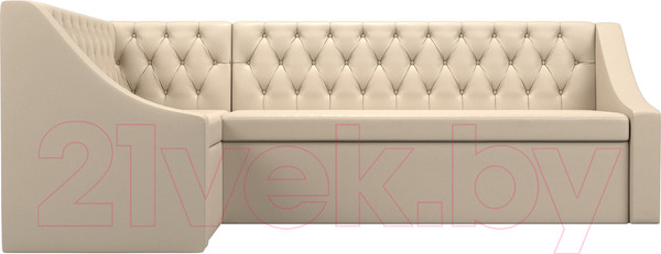 Изображение товара Уголок кухонный мягкий Лига Диванов Мерлин 210 левый / 100458 (экокожа, бежевый)