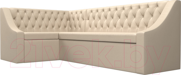 Изображение товара Уголок кухонный мягкий Лига Диванов Мерлин 210 левый / 100458 (экокожа, бежевый)