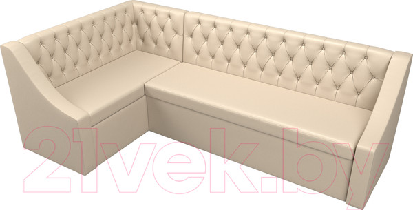 Изображение товара Уголок кухонный мягкий Лига Диванов Мерлин 210 левый / 100458 (экокожа, бежевый)