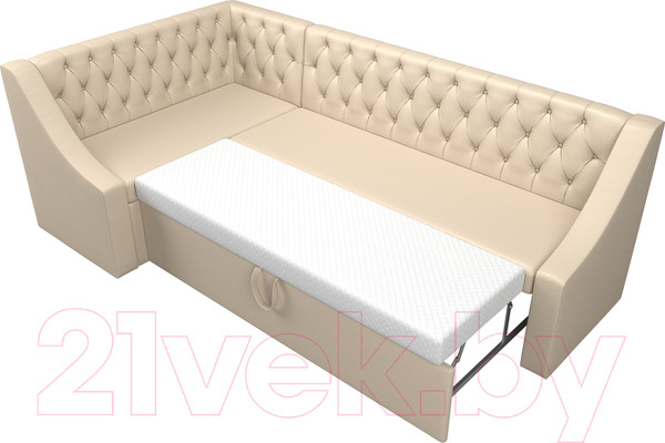 Изображение товара Уголок кухонный мягкий Лига Диванов Мерлин 210 левый / 100458 (экокожа, бежевый)