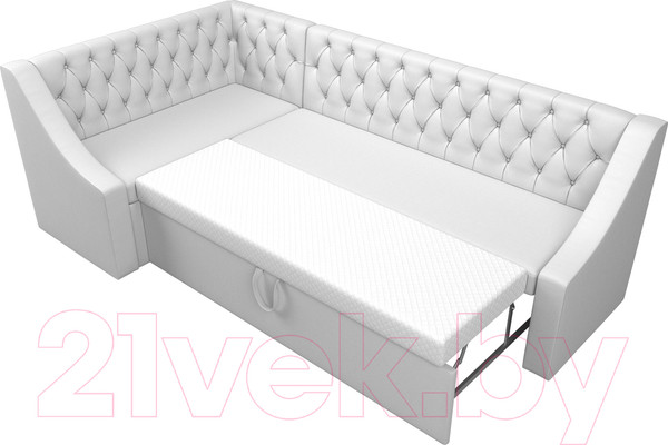 Изображение товара Уголок кухонный мягкий Лига Диванов Мерлин 210 левый / 100459 (экокожа, белый)