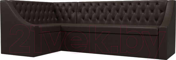 Изображение товара Уголок кухонный мягкий Лига Диванов Мерлин 210 левый / 100460 (экокожа, коричневый)