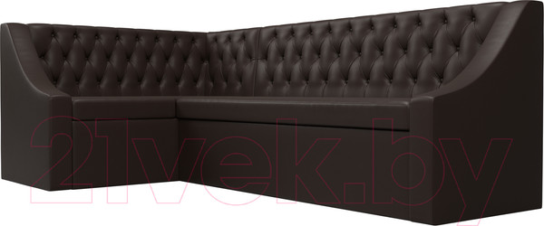 Изображение товара Уголок кухонный мягкий Лига Диванов Мерлин 210 левый / 100460 (экокожа, коричневый)