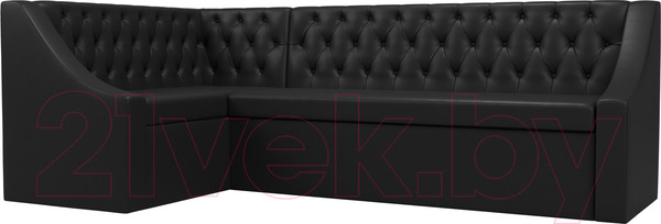 Изображение товара Уголок кухонный мягкий Лига Диванов Мерлин 210 левый / 100461 (экокожа, черный)