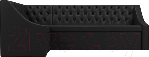 Изображение товара Уголок кухонный мягкий Лига Диванов Мерлин 210 левый / 100461 (экокожа, черный)