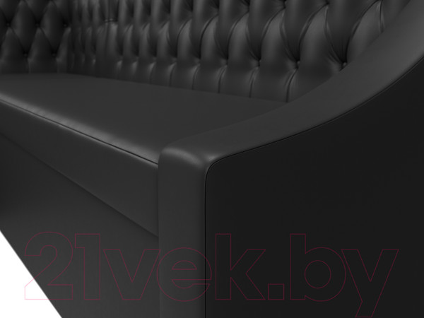 Изображение товара Уголок кухонный мягкий Лига Диванов Мерлин 210 левый / 100461 (экокожа, черный)