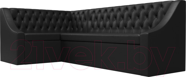 Изображение товара Уголок кухонный мягкий Лига Диванов Мерлин 210 левый / 100461 (экокожа, черный)