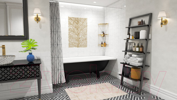 Изображение товара Ванна стальная ВИЗ Reimar 170x70x40 (белая орхидея, с ножками)