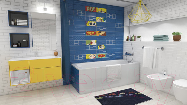 Изображение товара Ванна стальная ВИЗ Reimar 170x70x40 (белая орхидея, с ножками)