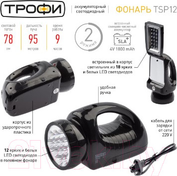Изображение товара Фонарь Трофи TSP12 / C0045551