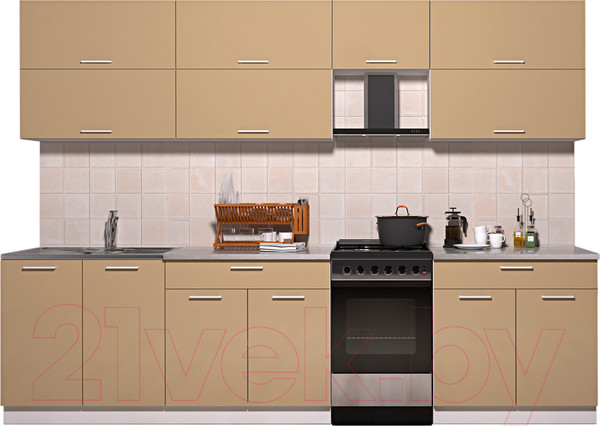 Изображение товара Кухонный гарнитур Интерлиния Мила Gloss 50-29 (капучино глянец)