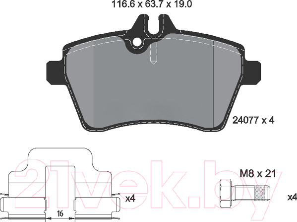 Изображение товара Тормозные колодки Textar 2407701