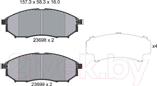 Изображение товара Тормозные колодки Textar 2369801