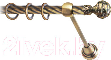 Изображение товара Карниз для штор Lm Decor Ампир 161 1р витой (антик, 2м)