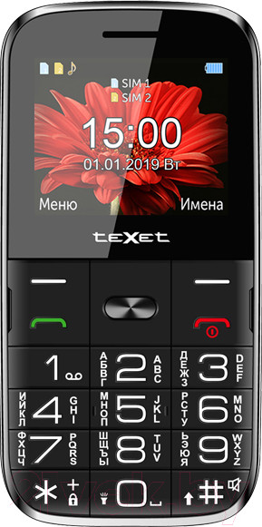 Изображение товара Мобильный телефон Texet TM-B227 (черный)