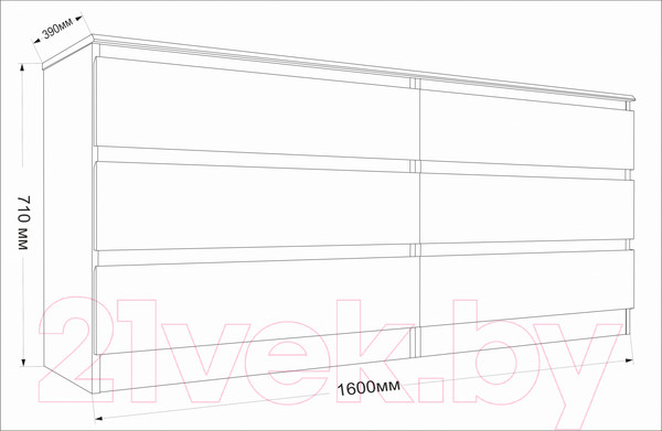 Изображение товара Комод Евва Турин ТР-6S/S (дуб сонома)