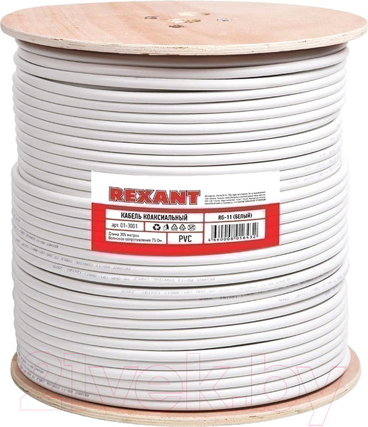 Изображение товара Кабель Rexant RG-11U / 01-3001 (305м, белый)