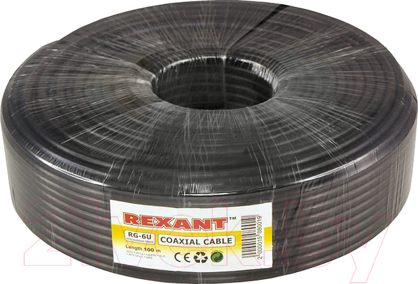 Изображение товара Кабель Rexant RG-6U+CU Outdoor / 01-2222 (100м)
