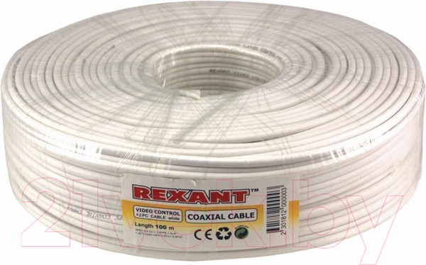 Изображение товара Кабель Rexant ККСВ 2x0.5 / 01-4001 (100м, белый)